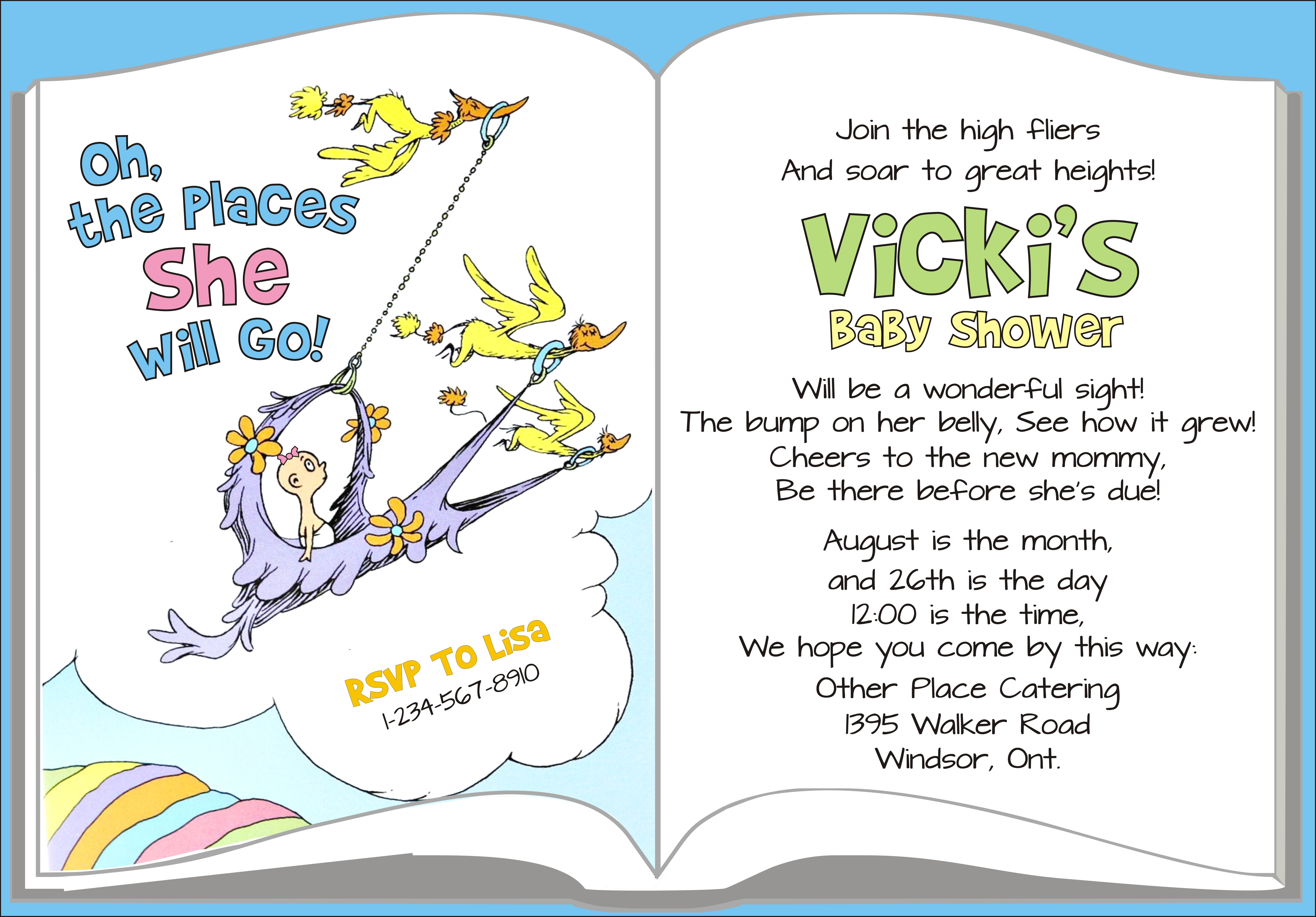 Photo : How To Make Dr Seuss Image - Free Printable Book Themed Baby Shower Invitations