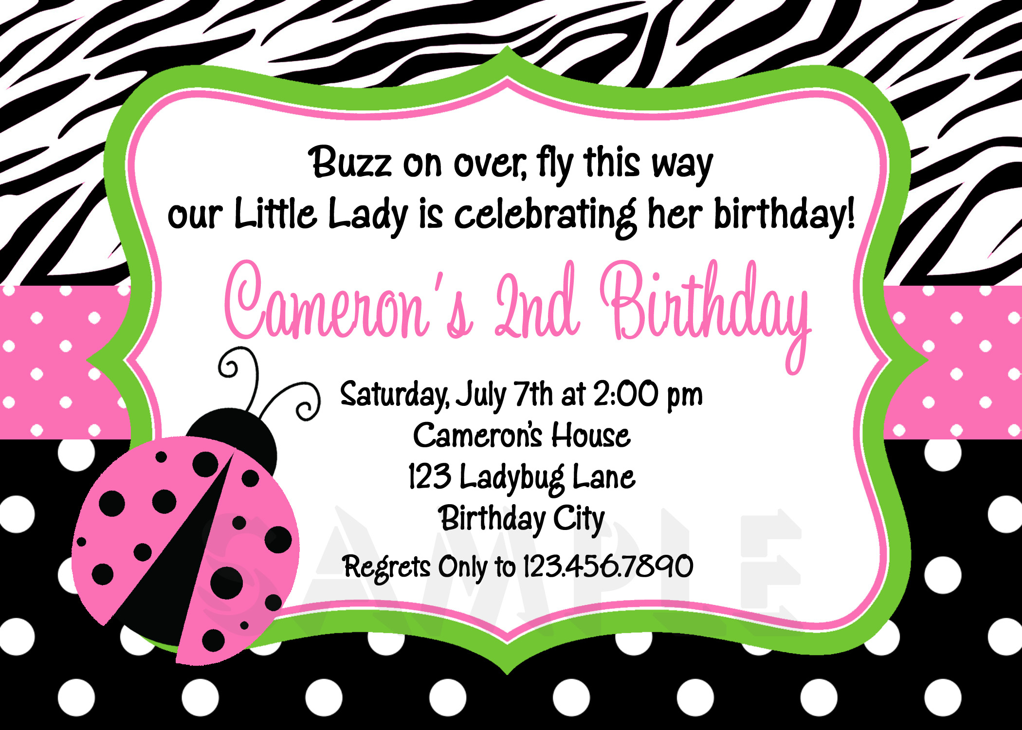 Photo : Print At Home Baby Image - Free Printable Ladybug Baby Shower Invitations Templates
