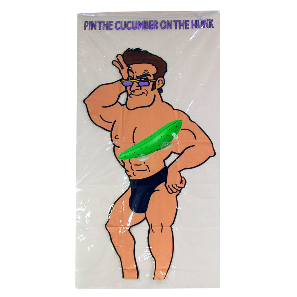Pin The Cucumber On The Hunk - £7.99 - 31 In Stock - Last Night Of - Pin The Junk On The Hunk Free Printable