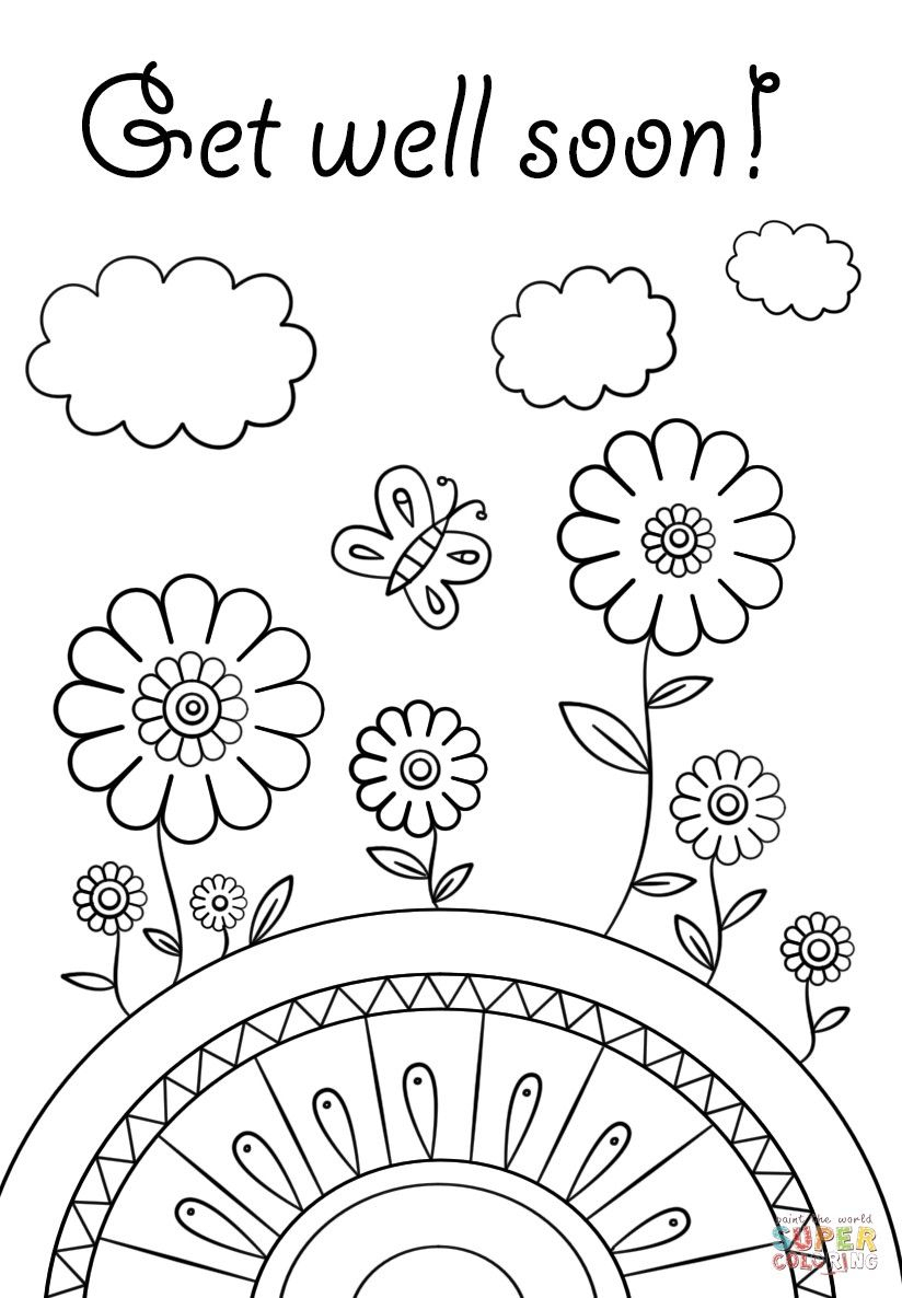 Pinangga Ga On Coloring | Home Decor, Free Printable Coloring - Free Printable Get Well Cards To Color