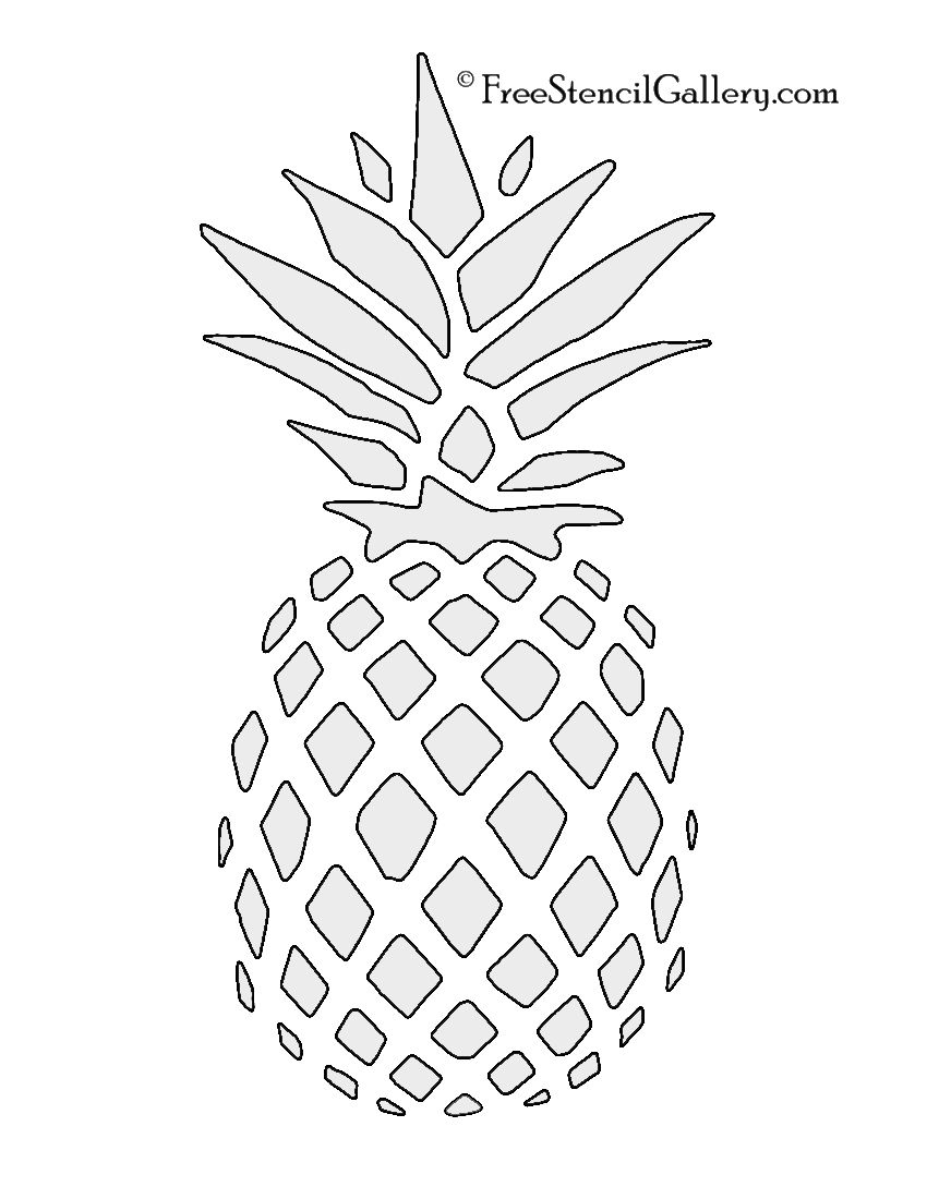 Pineapple Stencil | Free Stencil Gallery | Stencils | Pinterest - Free Printable Stencils For Painting