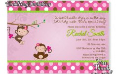 Free Printable Monkey Girl Baby Shower Invitations