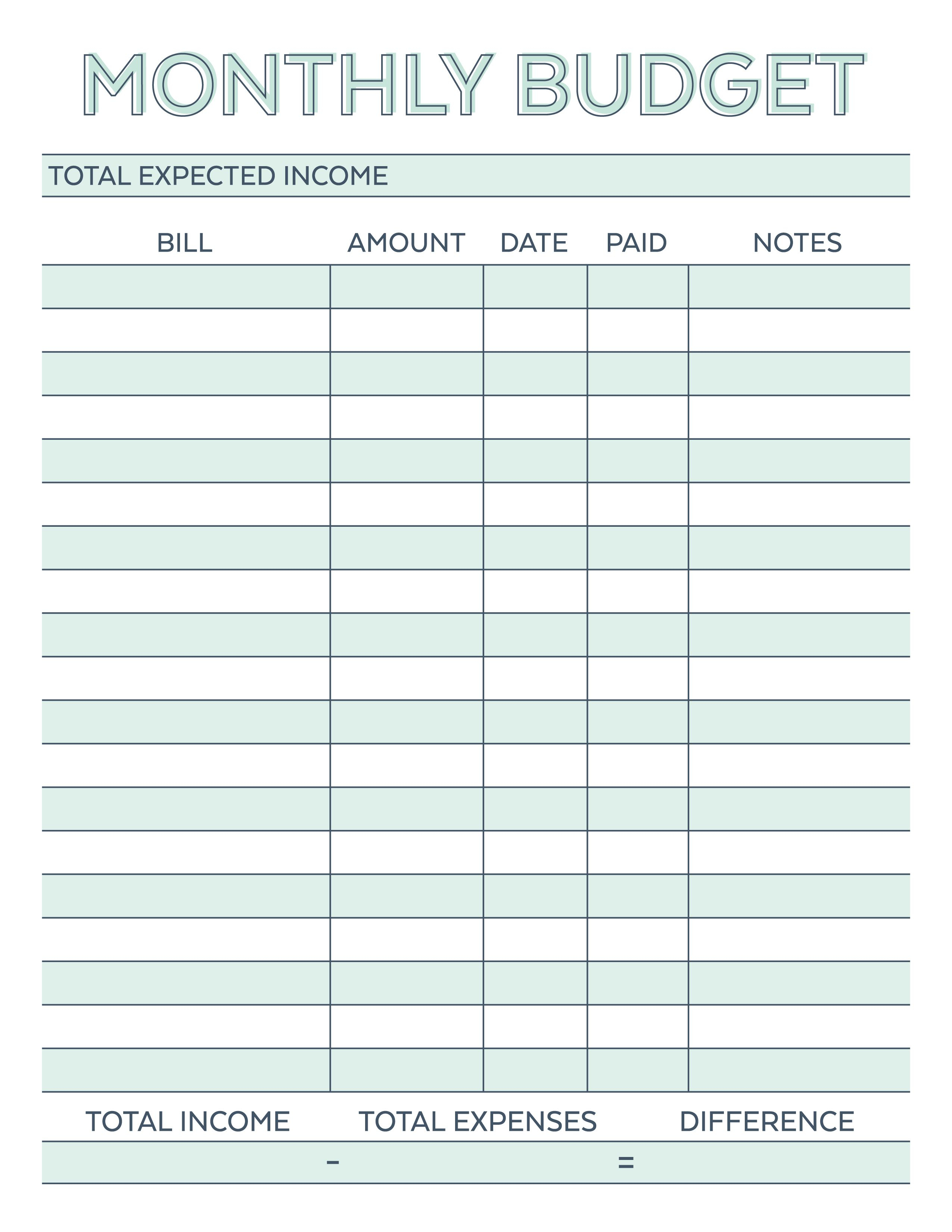 Pinmelody Vliem On Printables | Pinterest | Budget Spreadsheet - Free Printable Monthly Bill Payment Worksheet