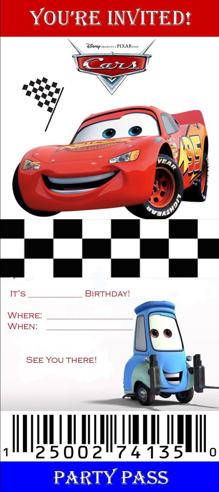 Pinmonica Guajardo On Kids | Cars Birthday Invitations, Disney - Free Printable Disney Cars Birthday Party Invitations