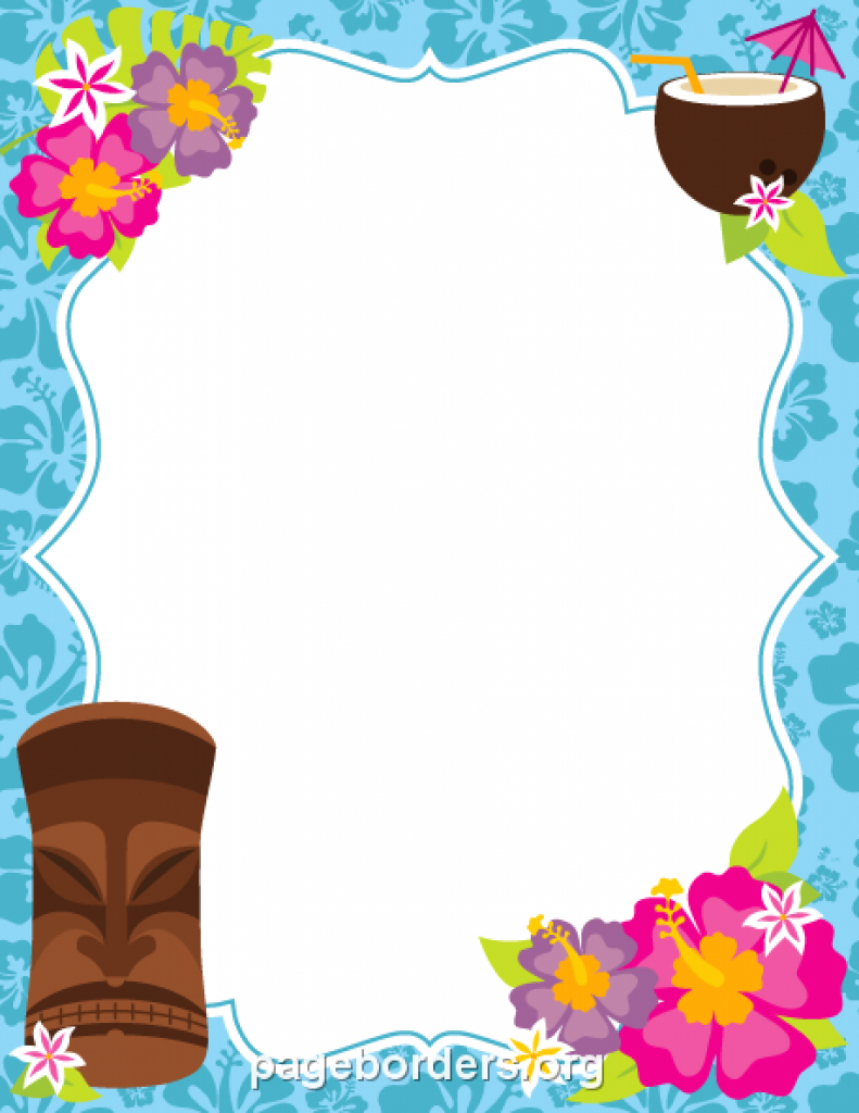 Pinmuse Printables On Page Borders And Border Clip Art Within Free - Free Printable Luau Clipart