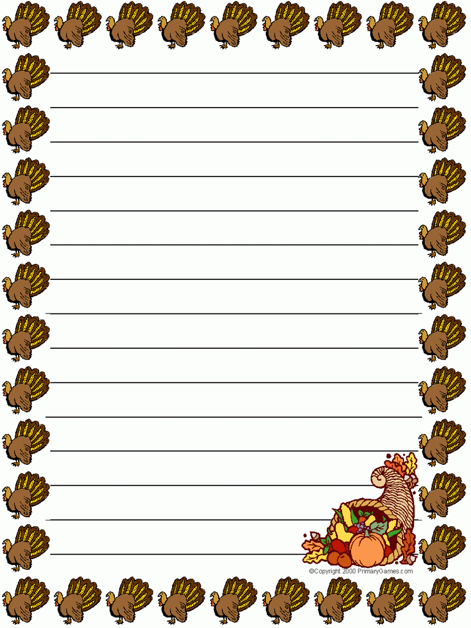 Pinpediastaff On Thanksgiving Themed Therapy Activities - Free Printable Thanksgiving Writing Paper