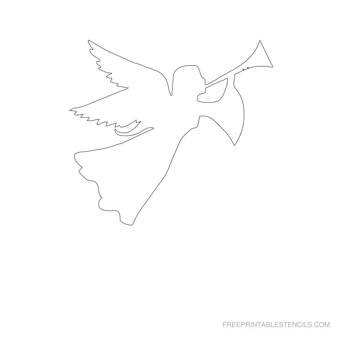 Pinstephanie Bargelski On Angels | Pinterest | Free Stencils - Free Printable Angels