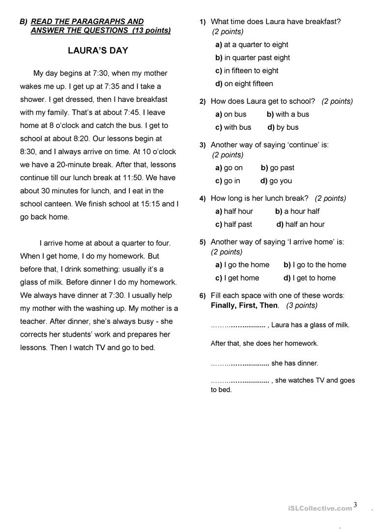 Placement Test (A1-A2) Worksheet - Free Esl Printable Worksheets - Free Esl Assessment Test Printable