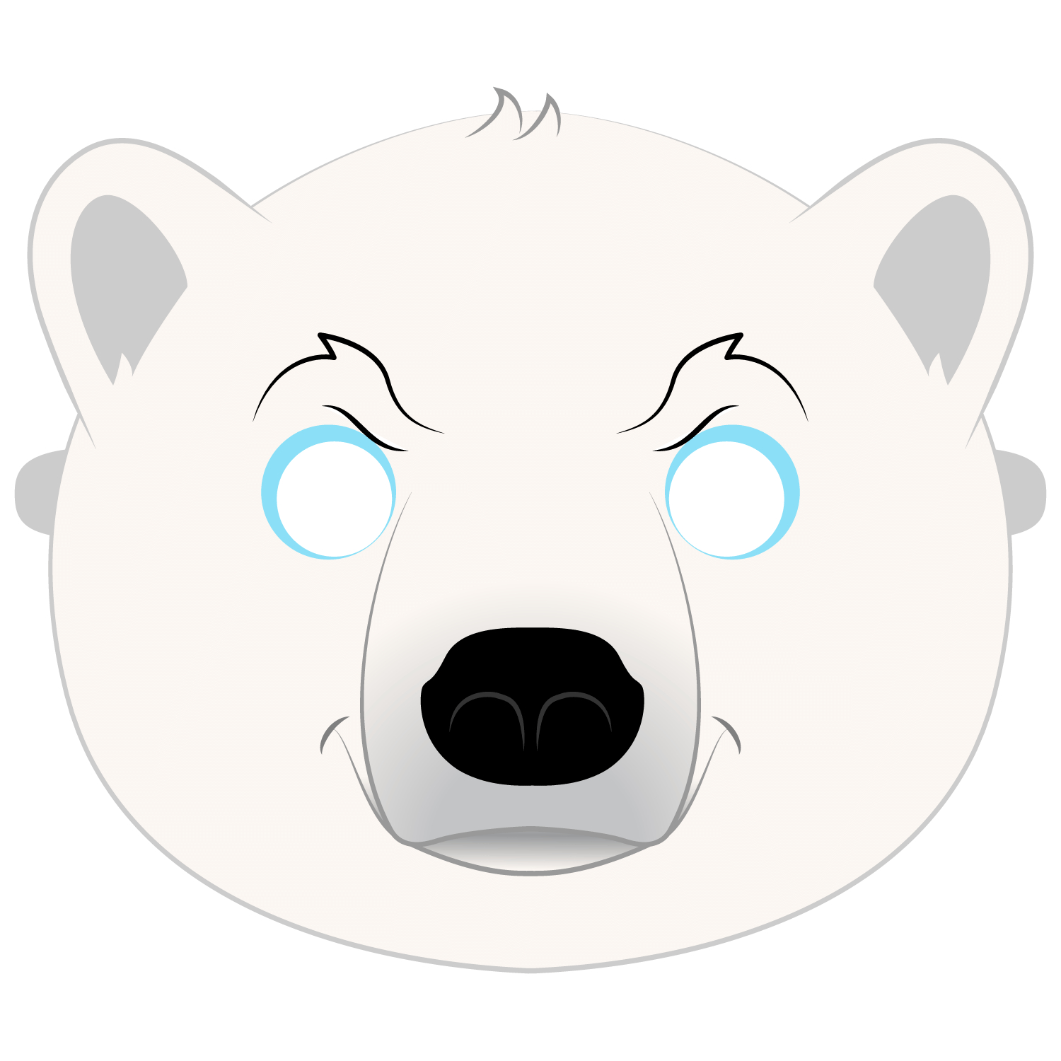 Polar Bear Mask Printables And Template For Pre K 6th Grade Lesson 