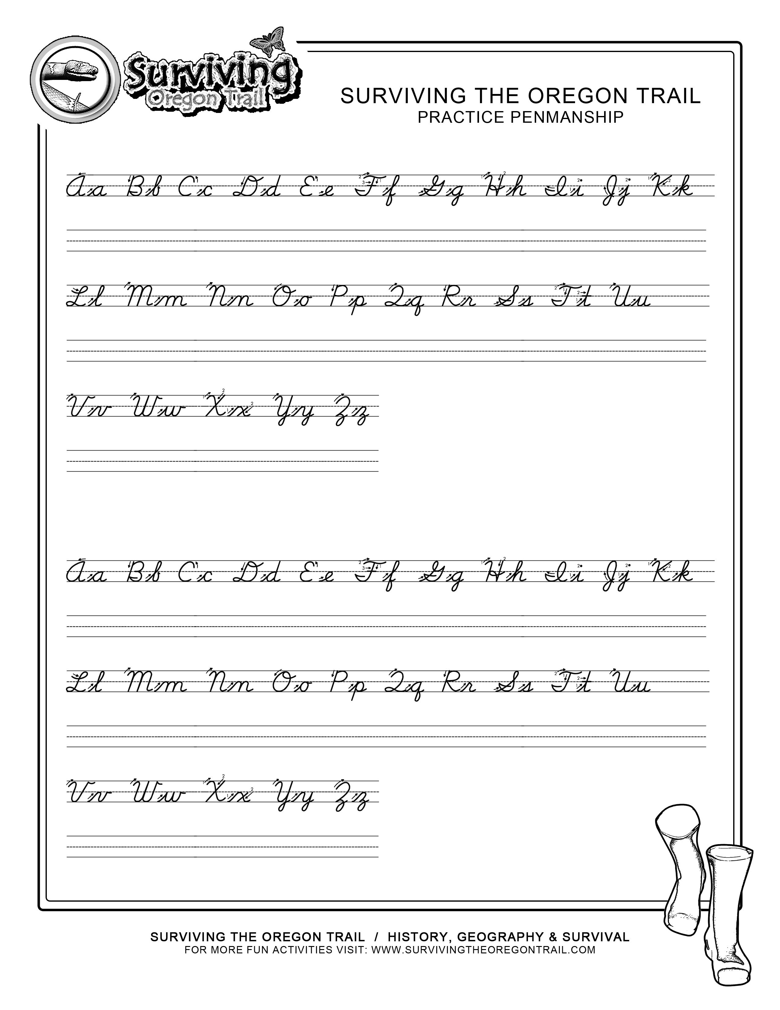 Practice Penmanship – Free Abc&amp;#039;s Printable Cursive Writing Worksheet - Cursive Letters Worksheet Printable Free