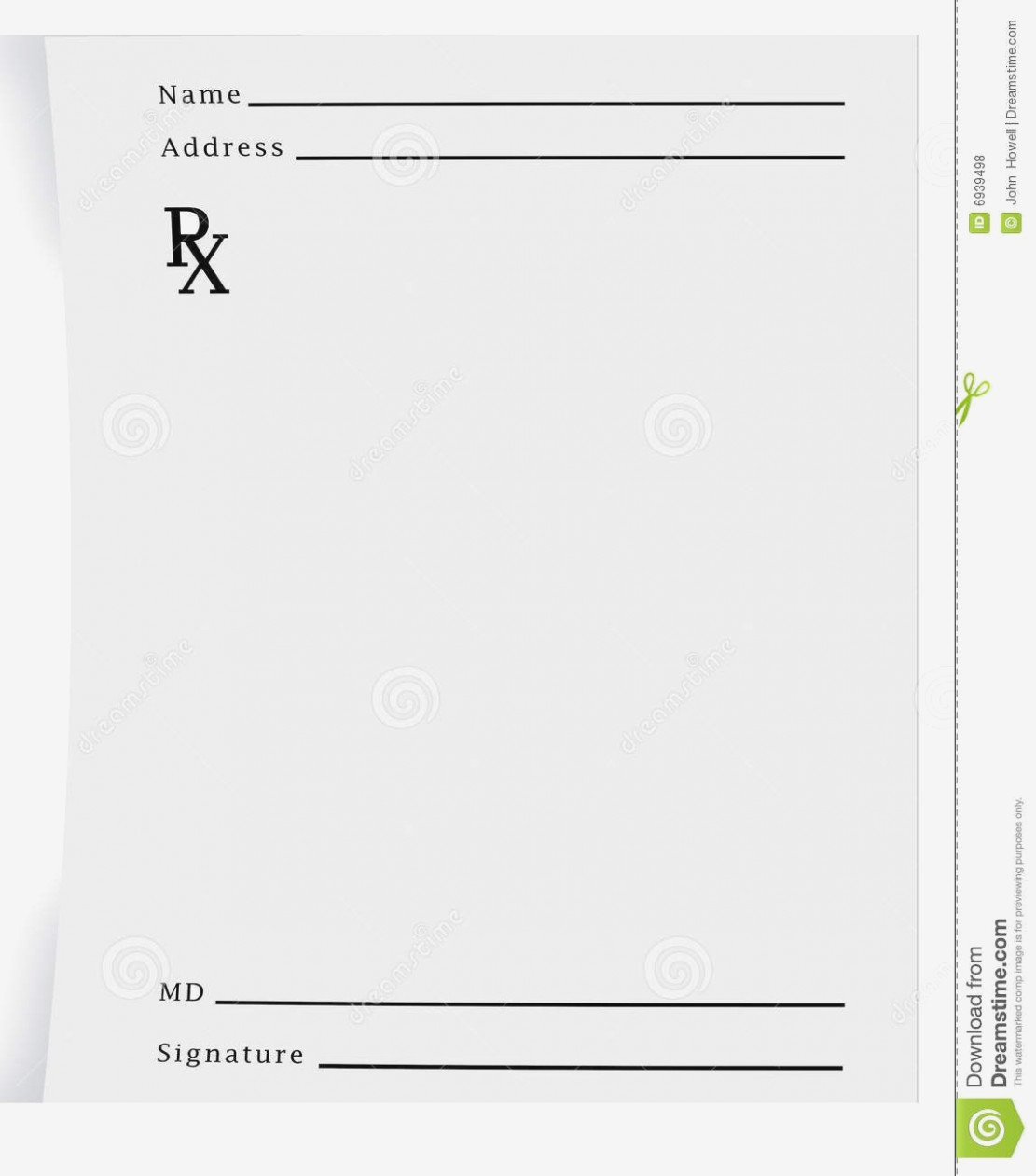 Prescription Pad Blank – Download From Over 15 Million High Quality - Free Printable Prescription Pad