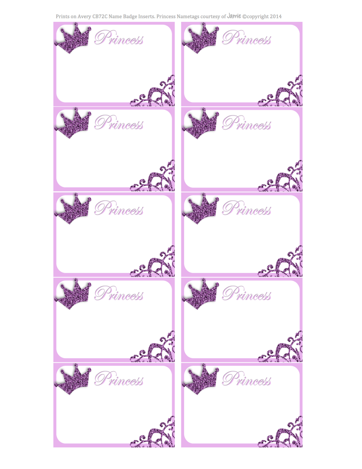 Princess Labels - Free Printable | Kids | Printables, Name Tags - Free Printable Name Tags For Students