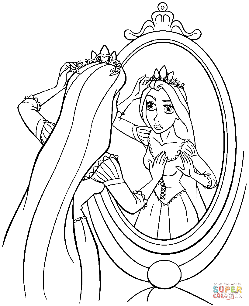 Princess Rapunzel Coloring Page | Free Printable Coloring Pages - Free Printable Tangled