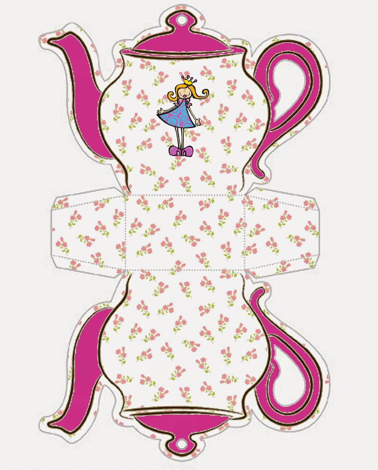 Princess: Teapot Free Printable Box. | Oh My Fiesta! In English - Free Teapot Printable
