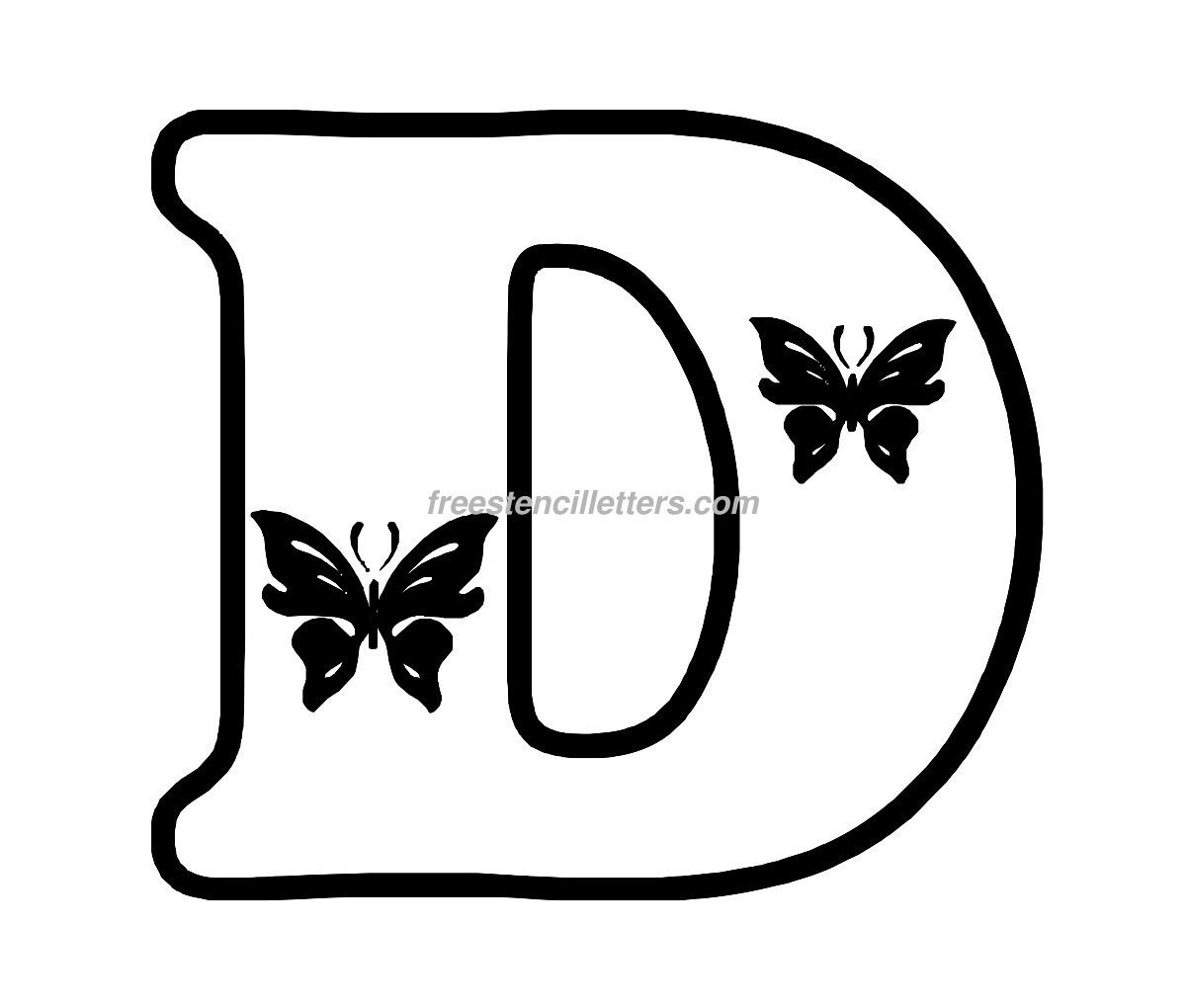 Print D Letter Stencil - Free Stencil Letters - Free Printable Large Letters