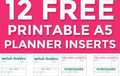 Free Planner Refills Printable