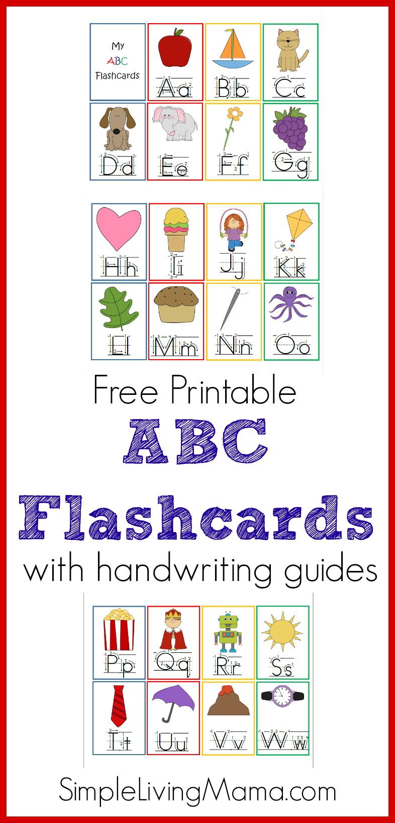 Printable Abc Flashcards - Homeschool Printables For Free - Free Printable Abc Flashcards With Pictures