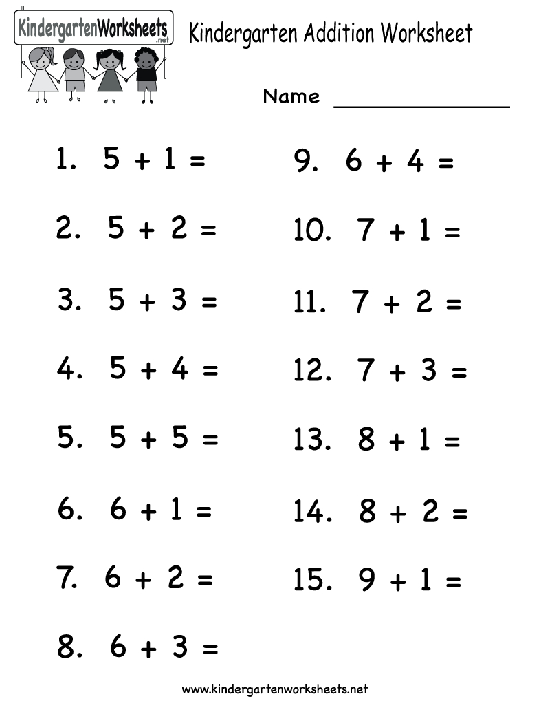 Printable Adding Worksheets | Kindergarten Addition Worksheet - Free - Free Printable Preschool Addition Worksheets
