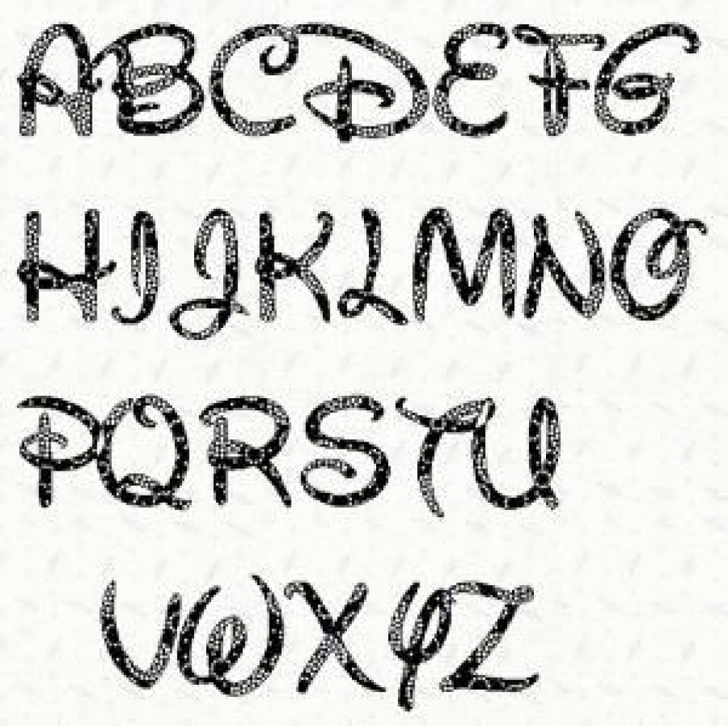 Printable Alphabet Letter Stencil: Walt Disney Alphabet Template In - Free Printable Disney Alphabet Letters