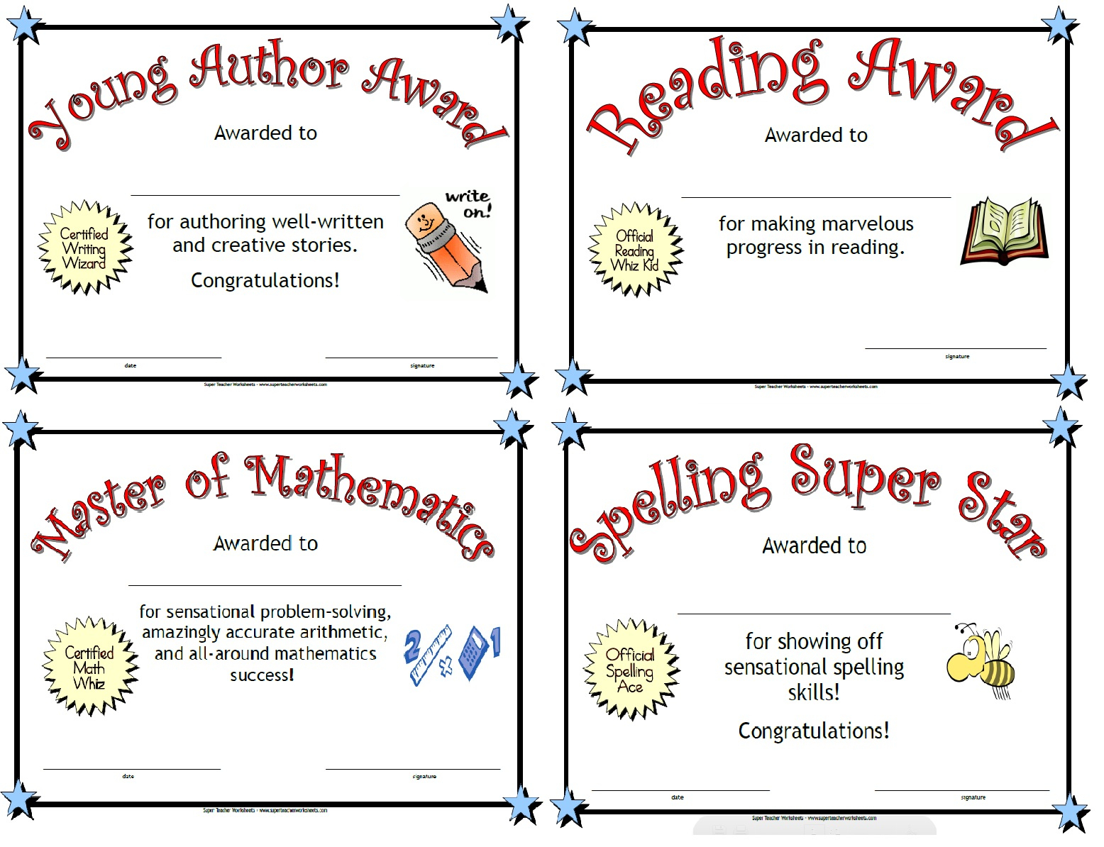 Printable Awards - Free Printable Honor Roll Certificates Kids