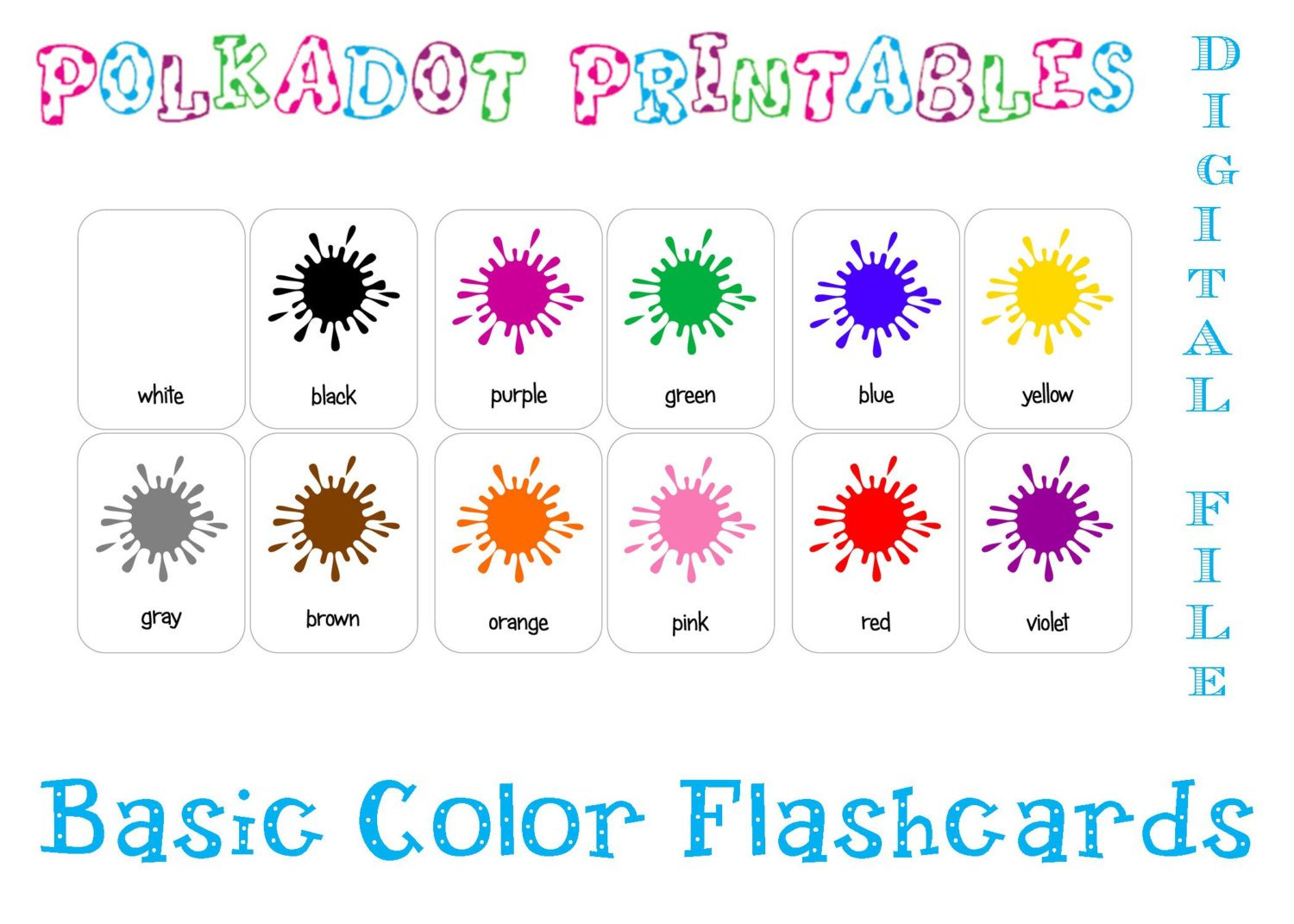 free printable colour flashcards free printables