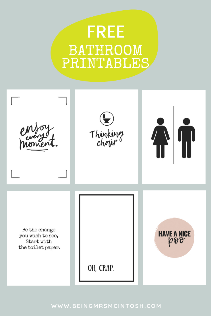 Printable Bathroom Signs | Being Mrs Mcintosh - Free Printable Funny Office Signs