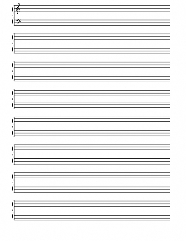 Printable Blank Staves And Tabs - Free Music Sheet | Music | Free - Free Printable Staff Paper Blank Sheet Music Net