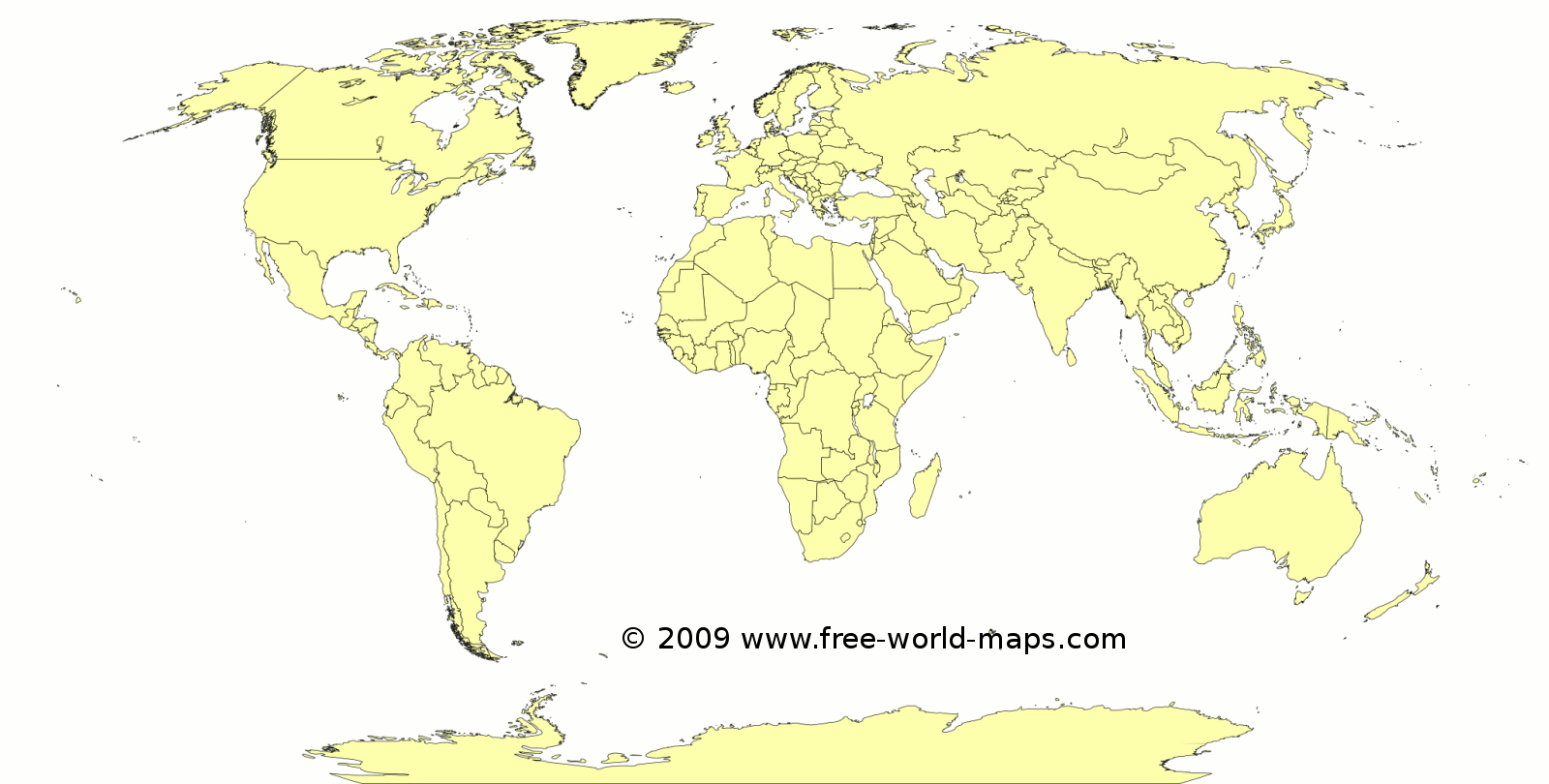 Printable Blank World Maps | Free World Maps - Free Printable World Map Images