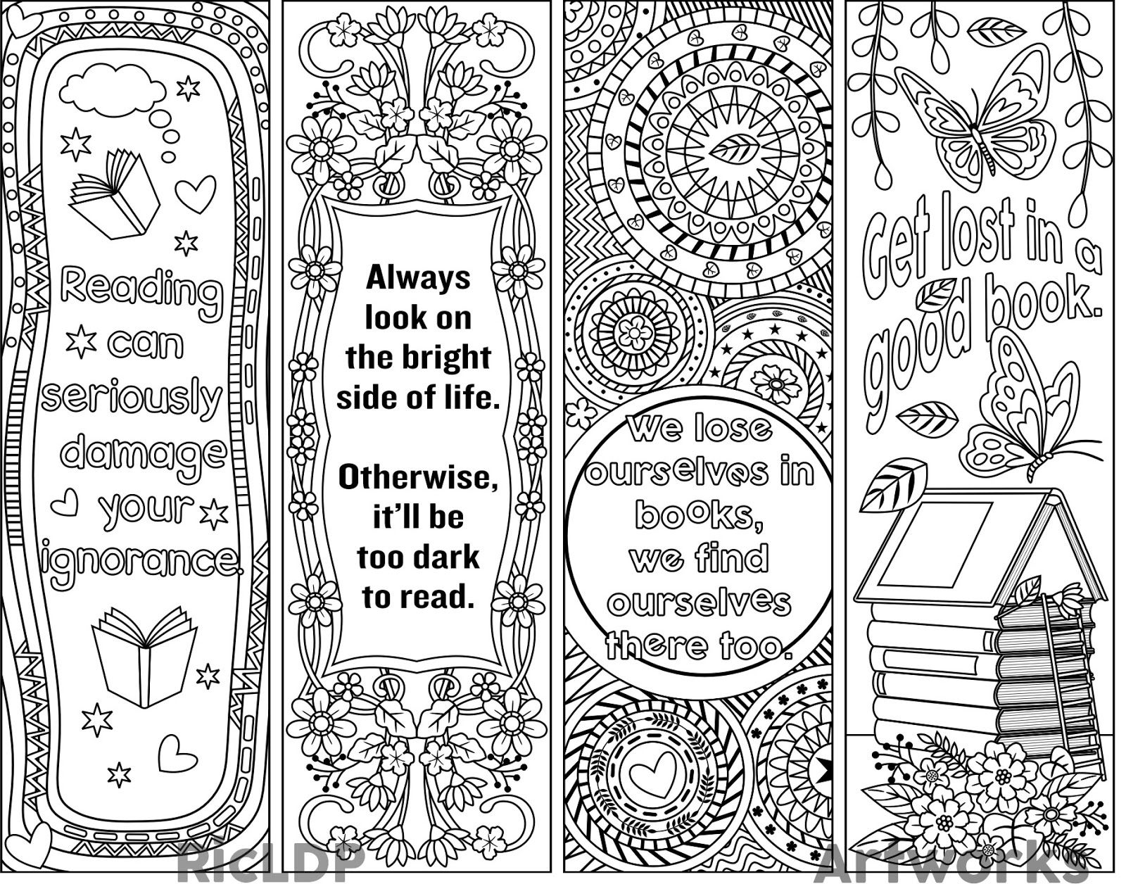 Printable Bookmark Template - Blank Bookmark Templates Make Your Own - Free Printable Blank Bookmarks