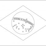 Printable Brazil Flag Coloring Worksheet | Flag Stickers And More   Free Printable Brazil Flag