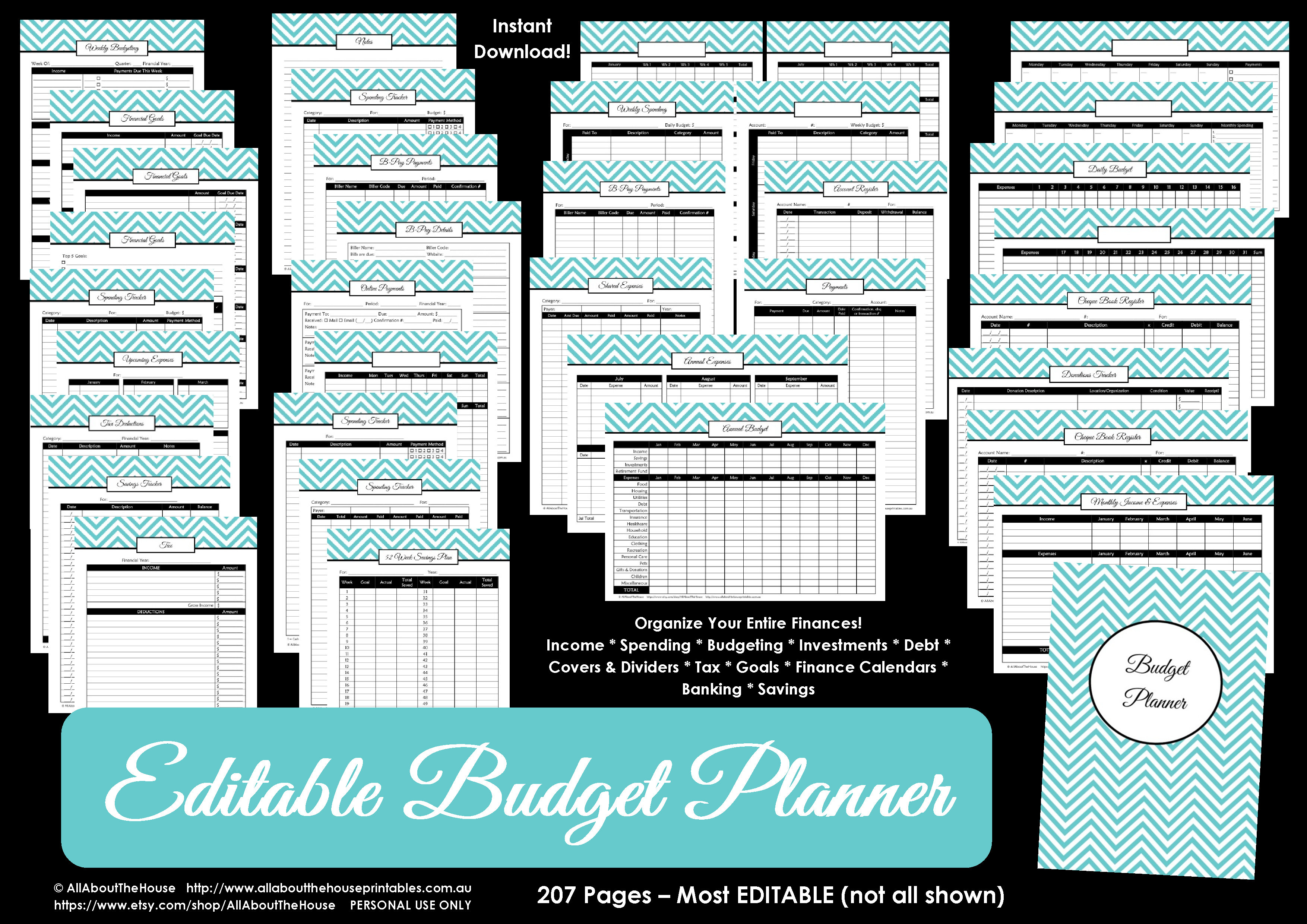 Printable Budget Planner/finance Binder Update - All About Planners - Free Printable Family Budget