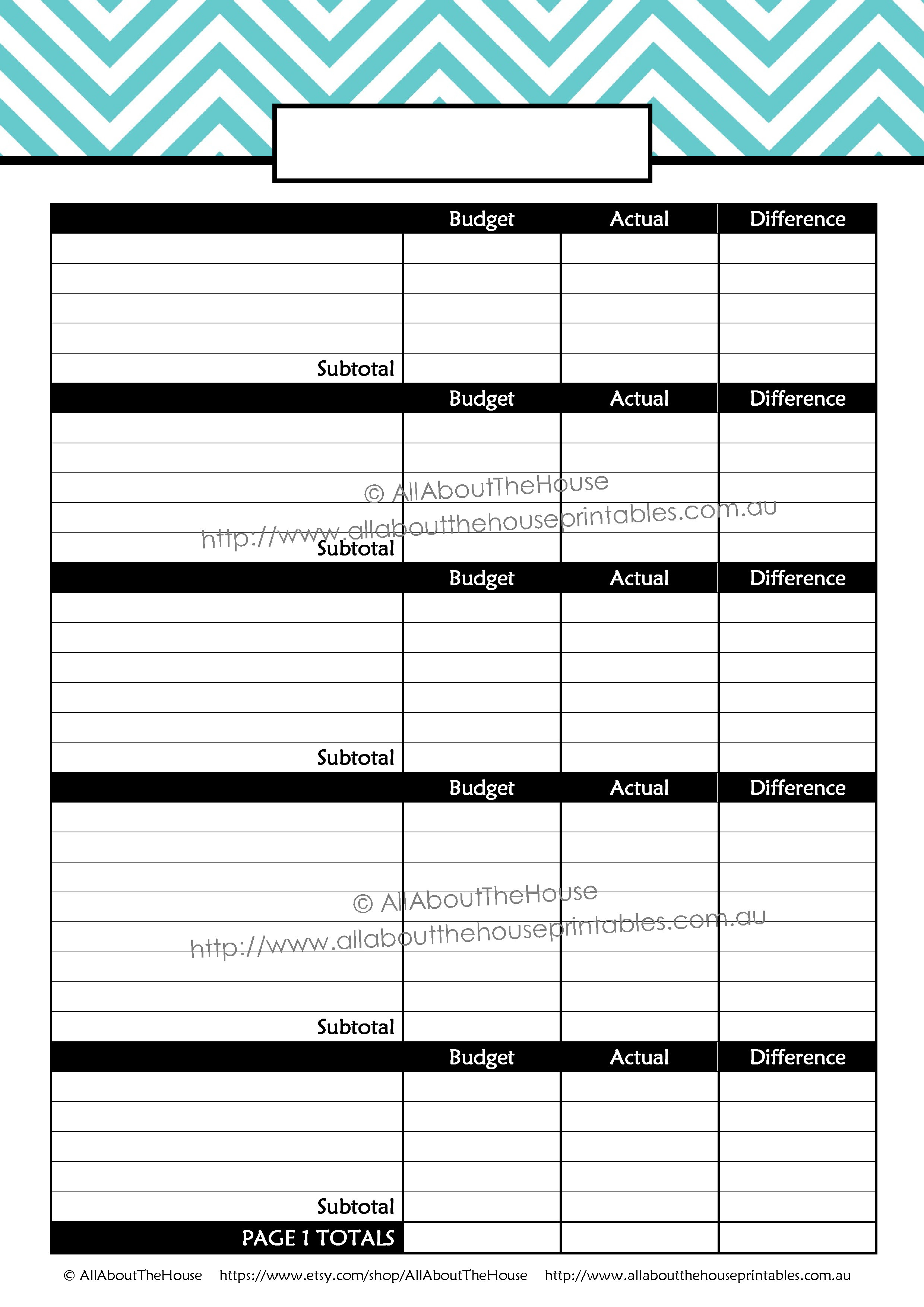 Printable Budget Planner/finance Binder Update - All About Planners - Free Printable Home Budget Planner