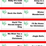 Printable Christmas Carol Game Cards For Pictionary Or   Free Printable Christmas Pictionary Words