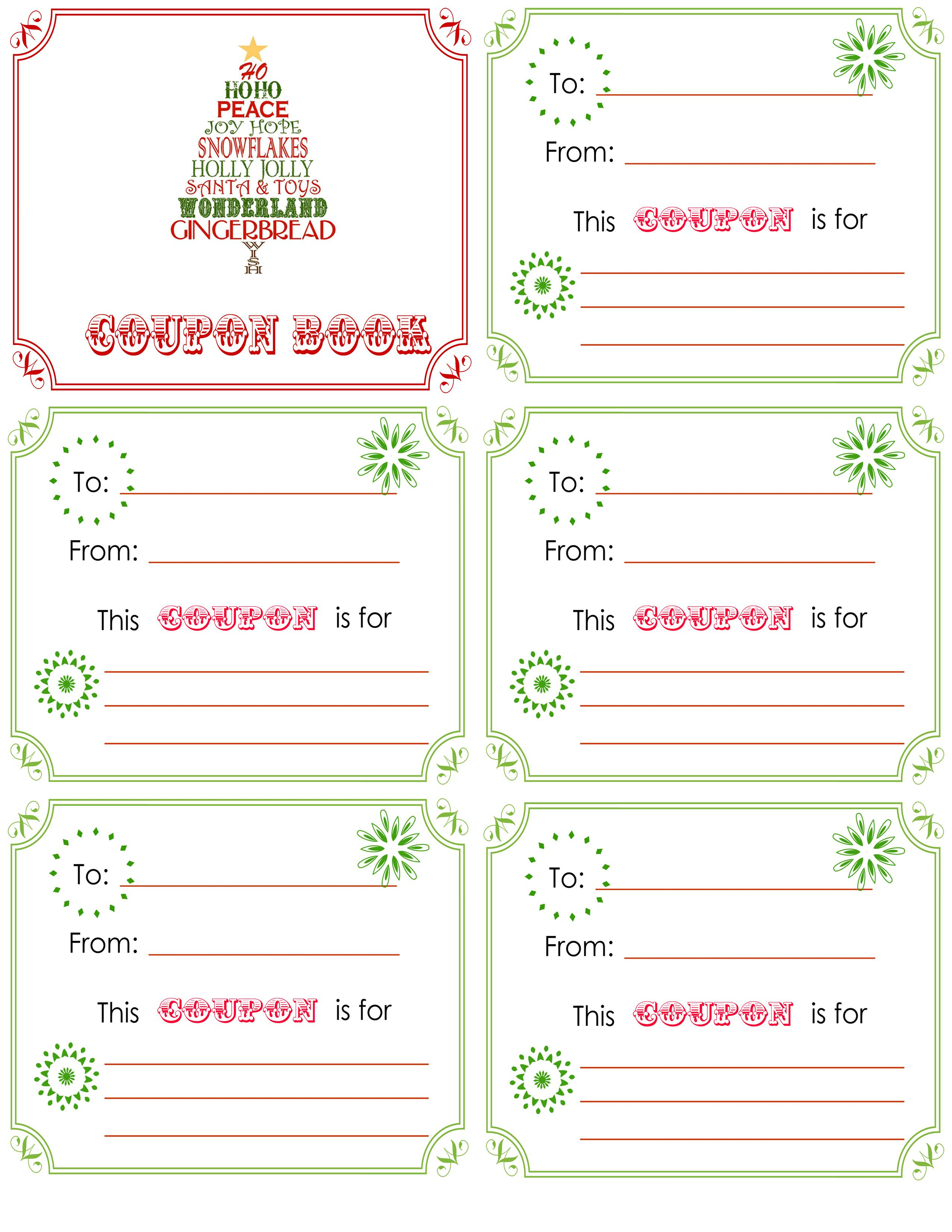 Printable Christmas Coupon Book. L Is Getting 15 Minute Added To - Free Printable Homemade Coupon Book