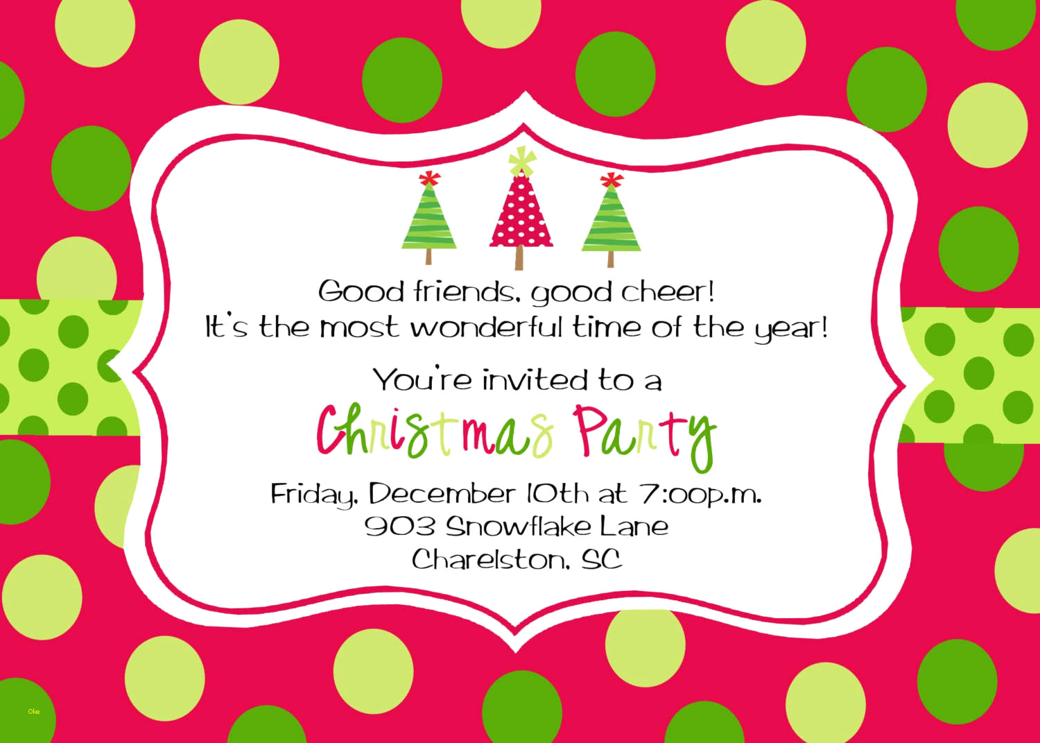 Printable Christmas Party Invitations | Download Them Or Print - Free Printable Christmas Party Invitations