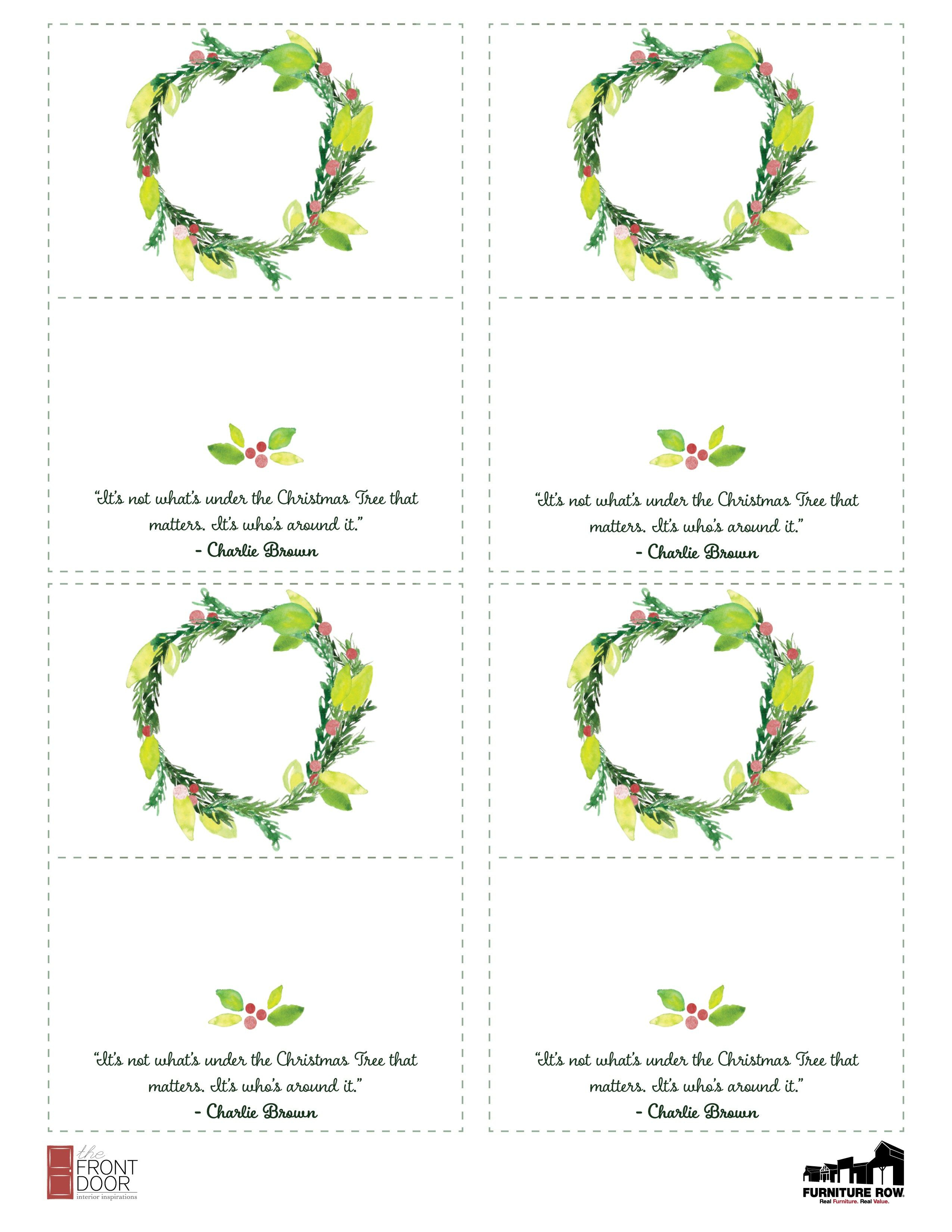 Printable Christmas Place Name Cards For The Table | Holiday - Free Printable Place Cards