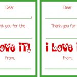 Printable Christmas Thank You Cards   Free Printable Thank You Cards