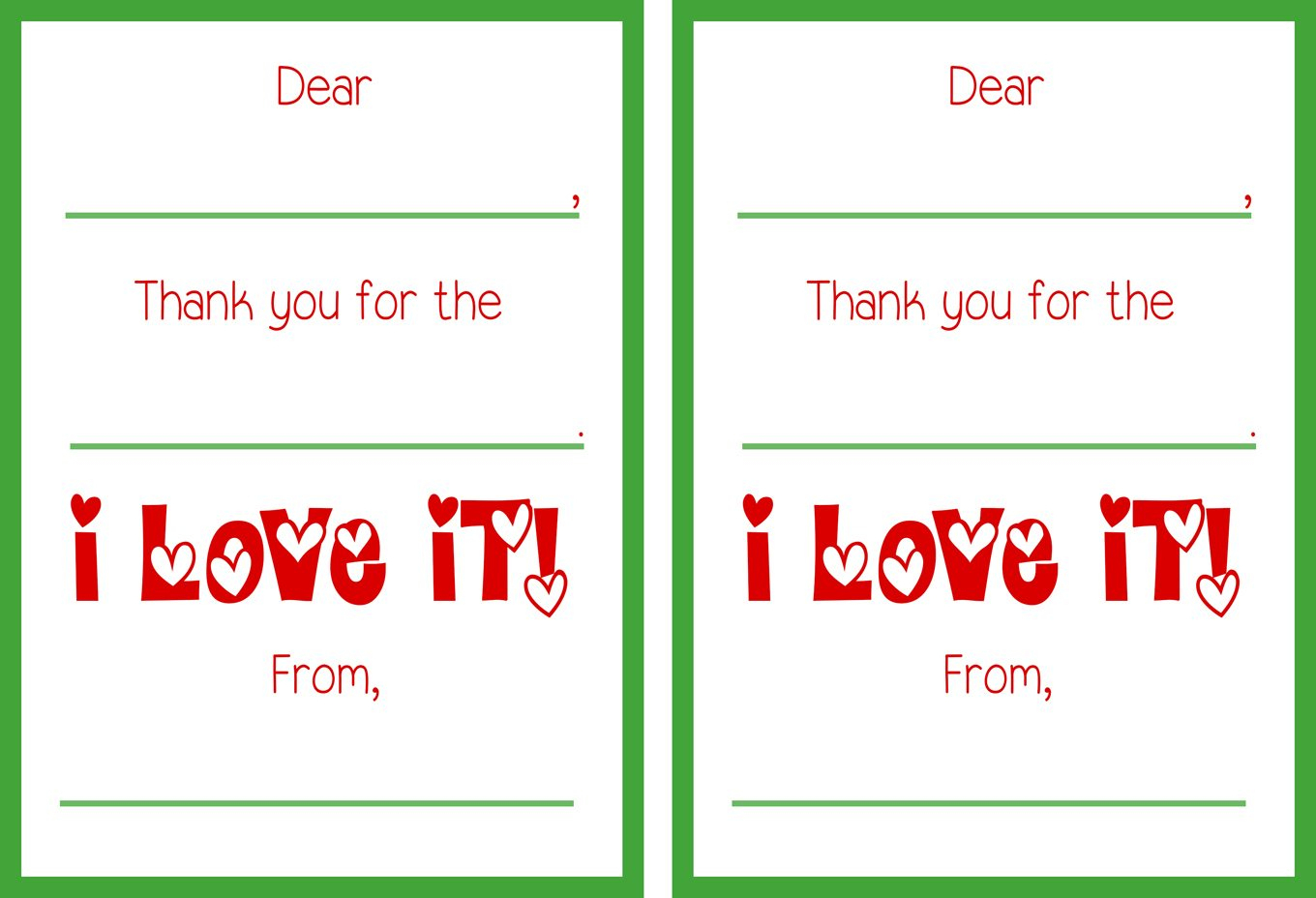 Printable Christmas Thank You Cards - Free Printable Thank You Cards