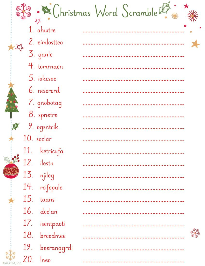 Printable Christmas Word Scramble | Christmas Ideas | Pinterest - Free Games For Christmas That Is Printable