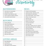Printable Cleaning Checklists For Daily, Weekly And Monthly Cleaning   Free Printable House Cleaning Checklist