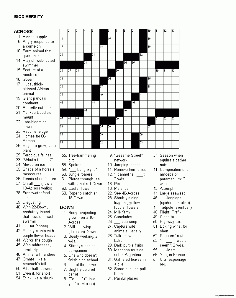 Printable Crossword Puzzles For Adults | English Vocabulary - Free Printable Sports Crossword Puzzles
