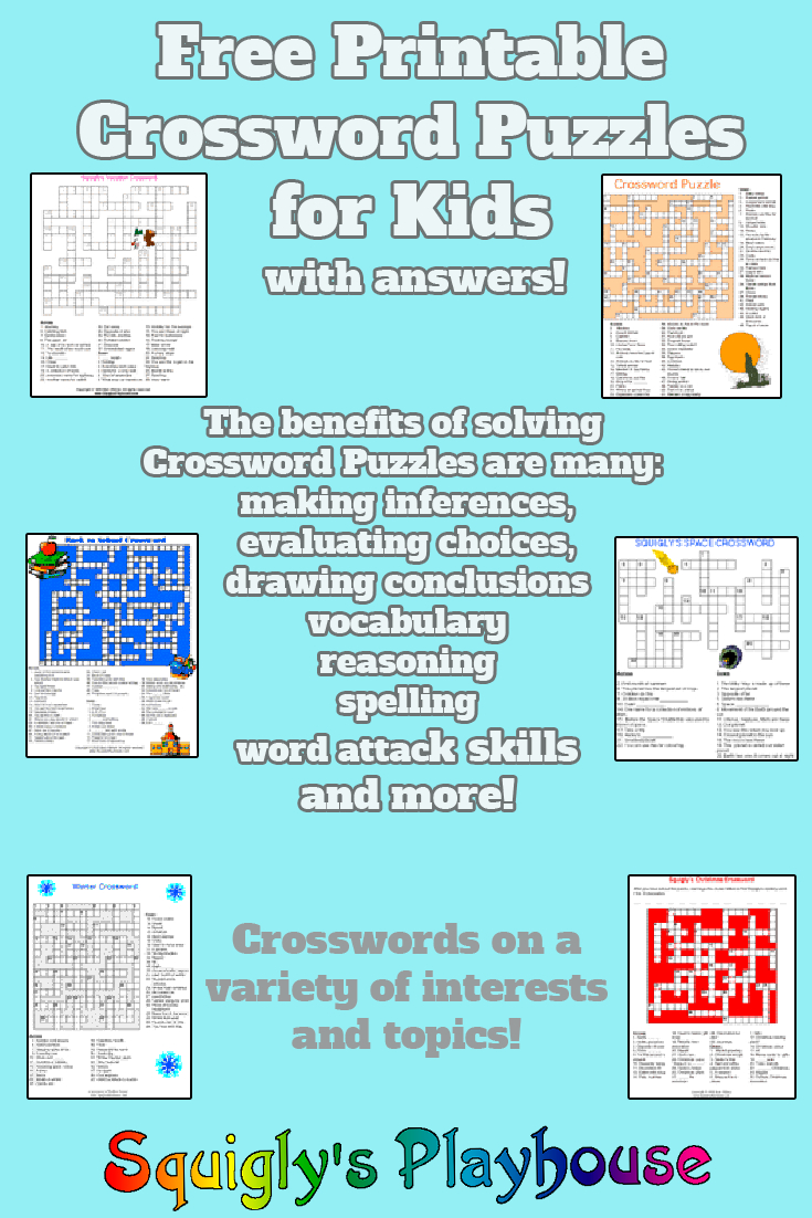Printable Crossword Puzzles For Kids | My Classroom | Printable - Free Printable Variety Puzzles