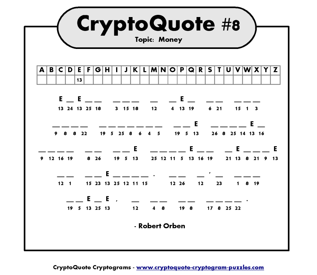 Free Printable Cryptograms For Adults Printable cryptograms Puzzles