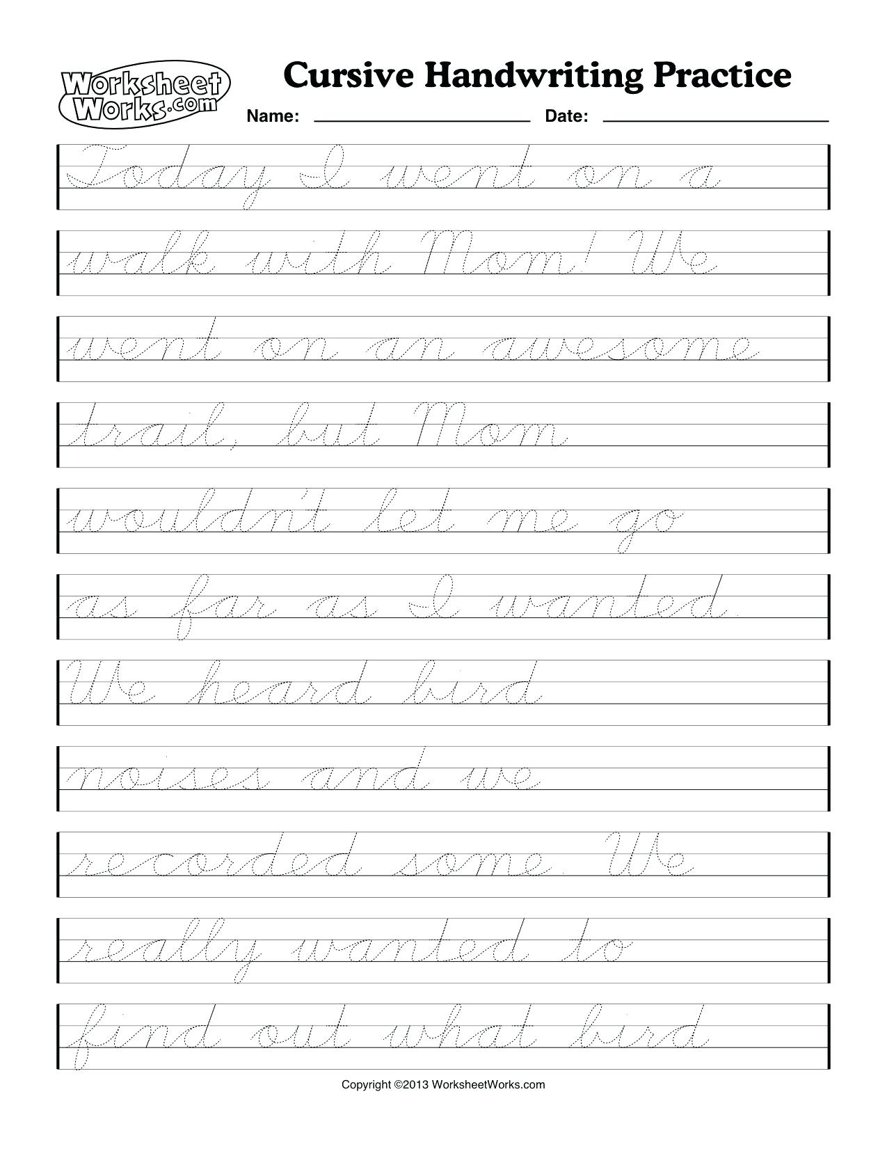 Printable Cursive Name Sheets Cursive Name Worksheets Cursive - Free Printable Cursive Handwriting Worksheets