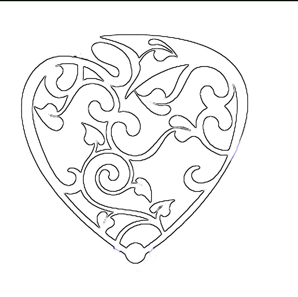 Printable Design Patterns | Fancy Valentines Day Heart | Free Craft - Scroll Saw Patterns Free Printable
