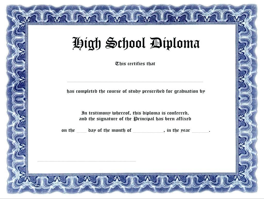 Printable Diploma Template - Rehau.hauteboxx.co - Free Printable Ged Certificate