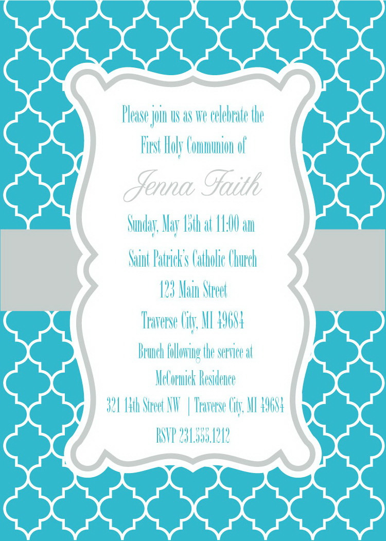 Printable First Communion Invitations - Free Printable 1St Communion Invitations