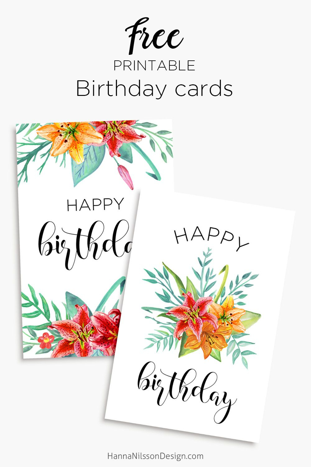 Printable Floral Birthday – Cards, Tags &amp;amp; Gift Box | General | Free - Free Printable Birthday Cards For Mom