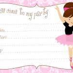 Printable Free Diy Ballerina Party Invitations | Party Printables   Free Printable Ballerina Birthday Invitations