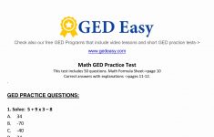 Ged Reading Practice Test Free Printable